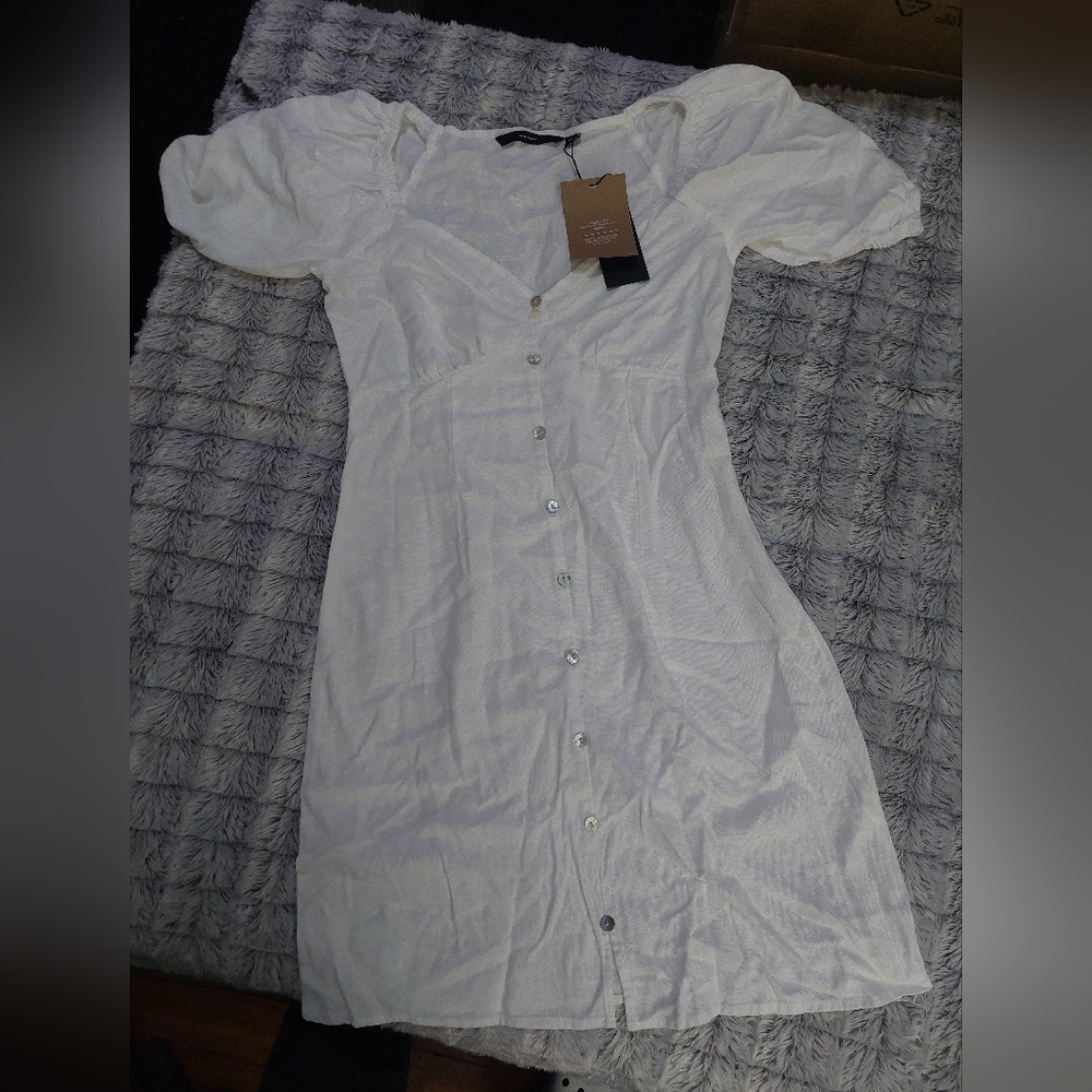 Nwt vero moda linen button down dress XS